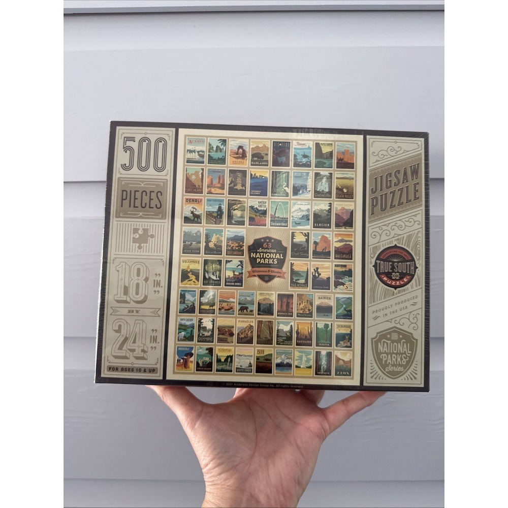 True South Puzzle 500 pieces 18" x 24" ~ 63 American National Parks - New